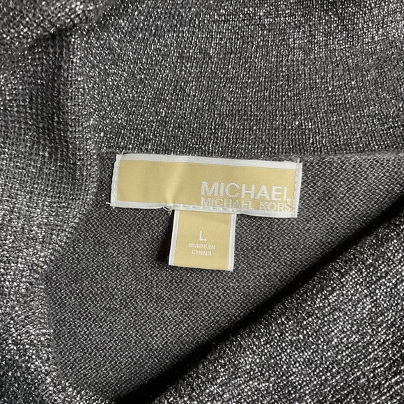 Michael Kors Shimmering Silver Cowl Neck Sweater - Picture 4 of 9